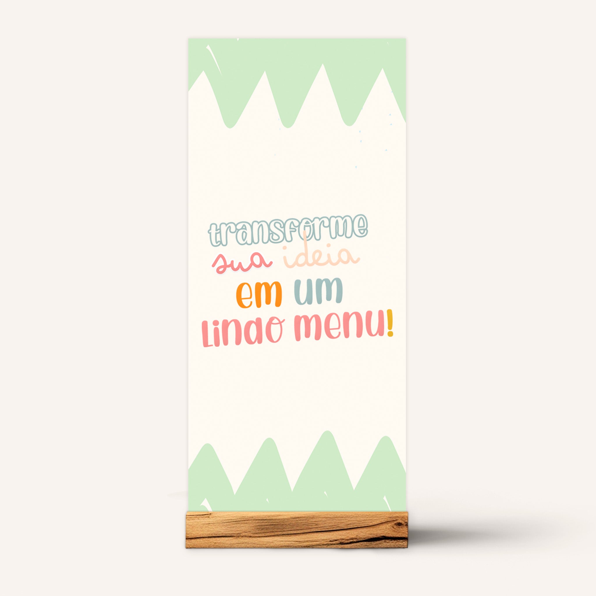 Menu Cardápio Personalizado