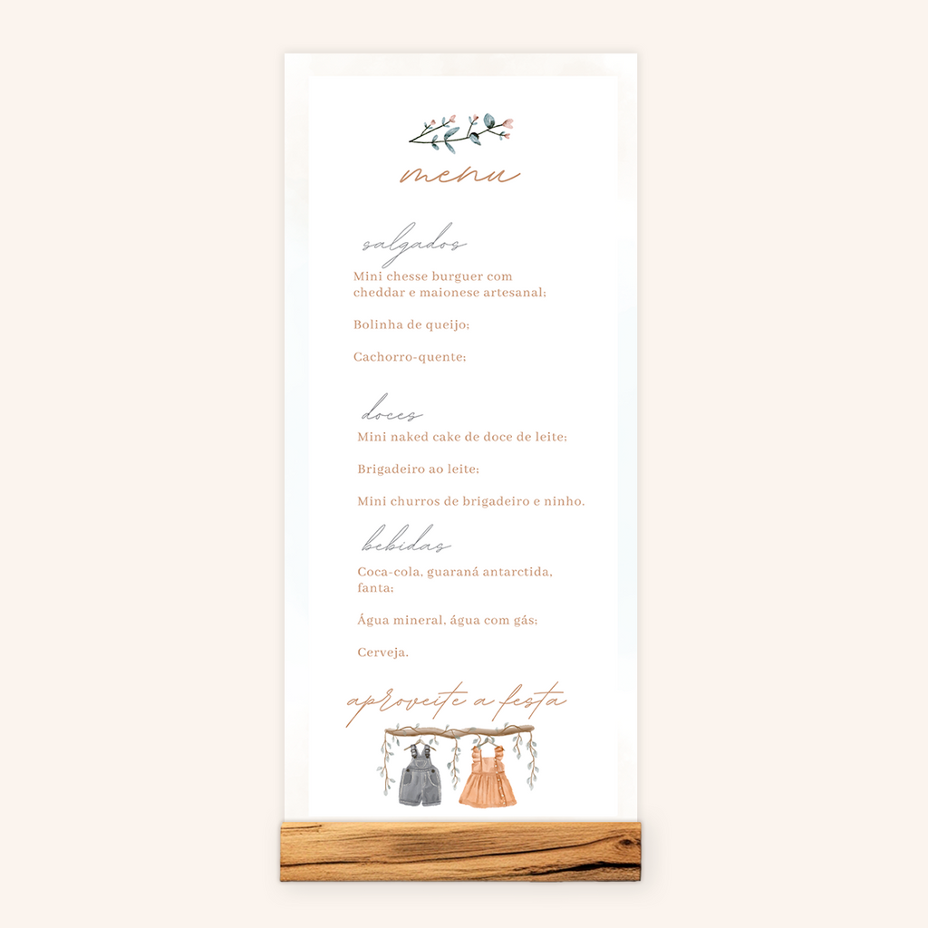 Menu Menu Gender Reveal Party Outfit
