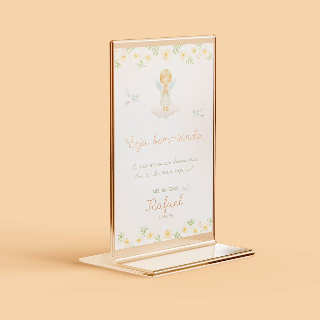 Cartão Agradecimento de Mesa Batismo