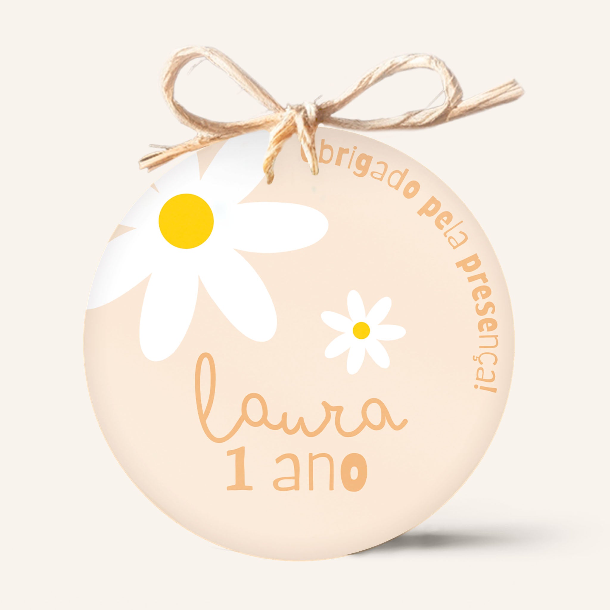 Tag | Adesivo Aniversário Margarida