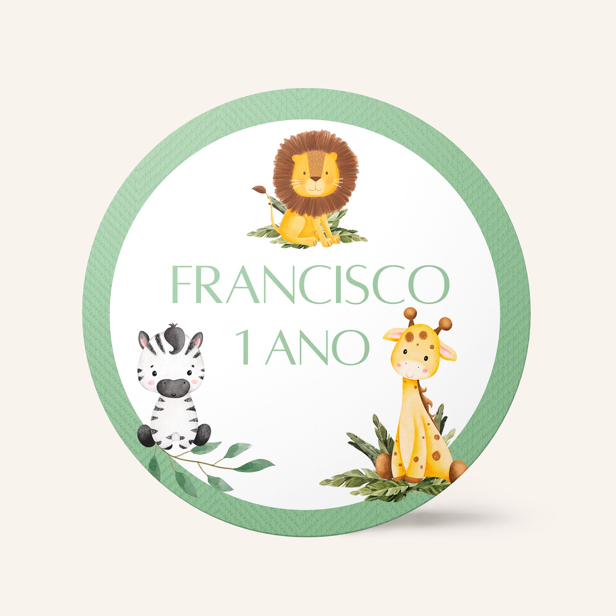 Tag Aniversário Safari