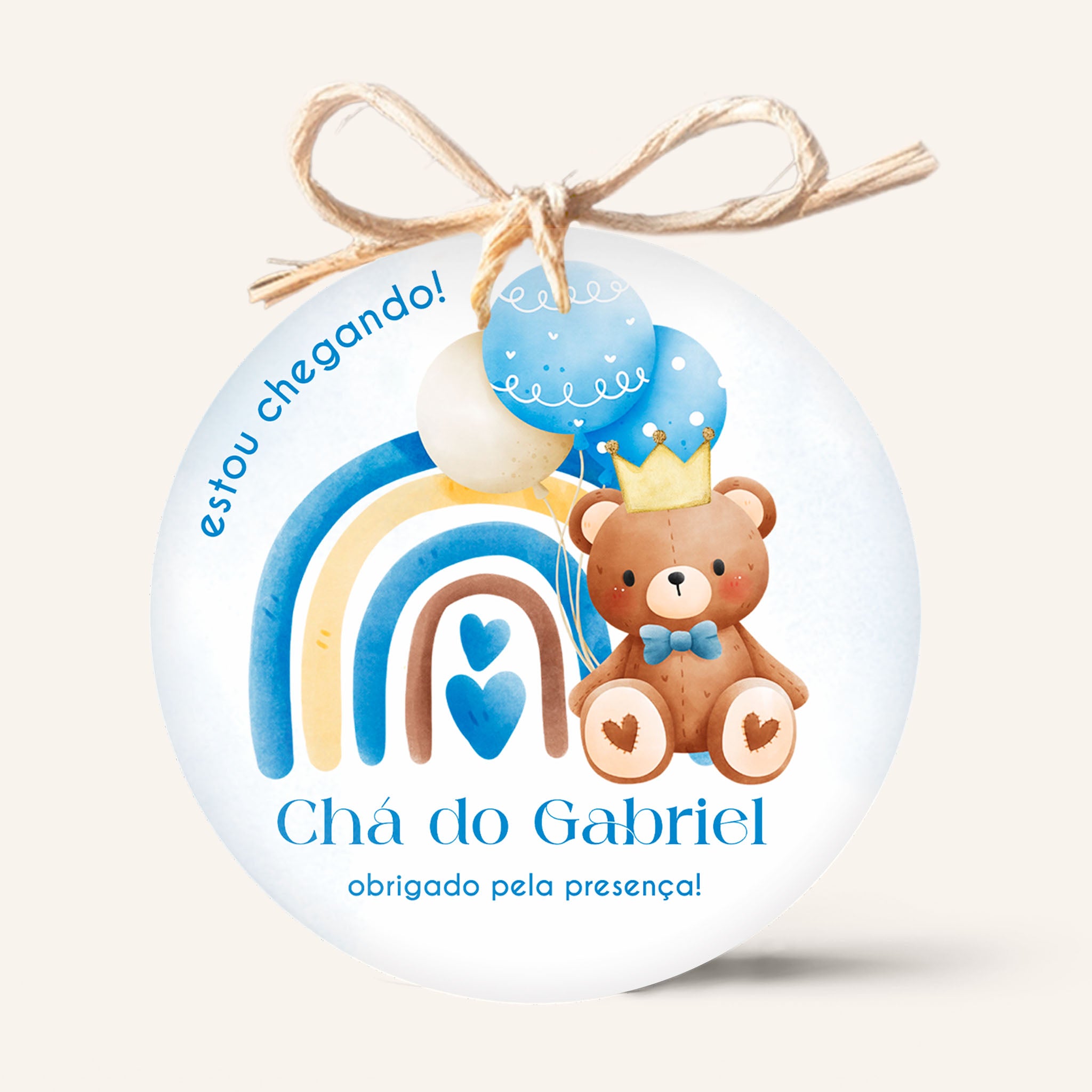 Tag | Adesivo Chá de Bebê Ursinho