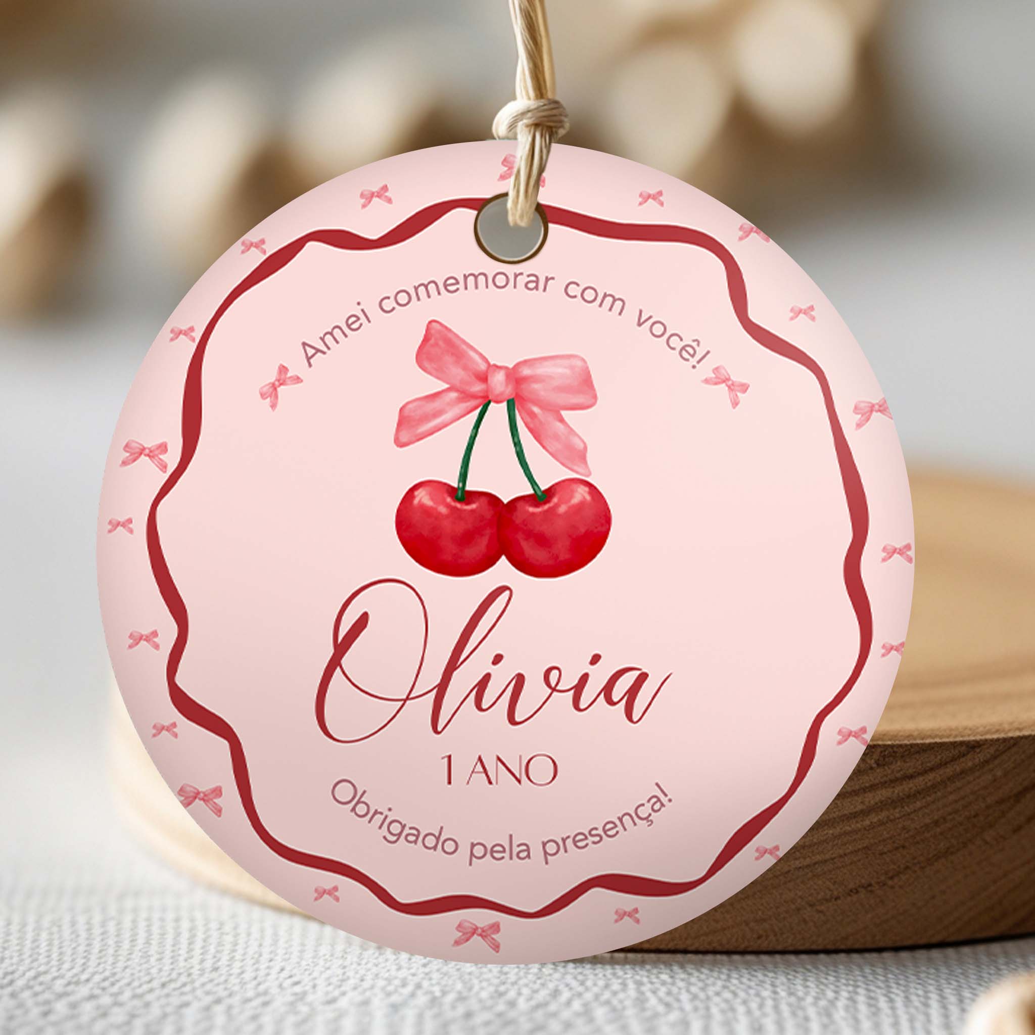 Tag Aniversário Cereja