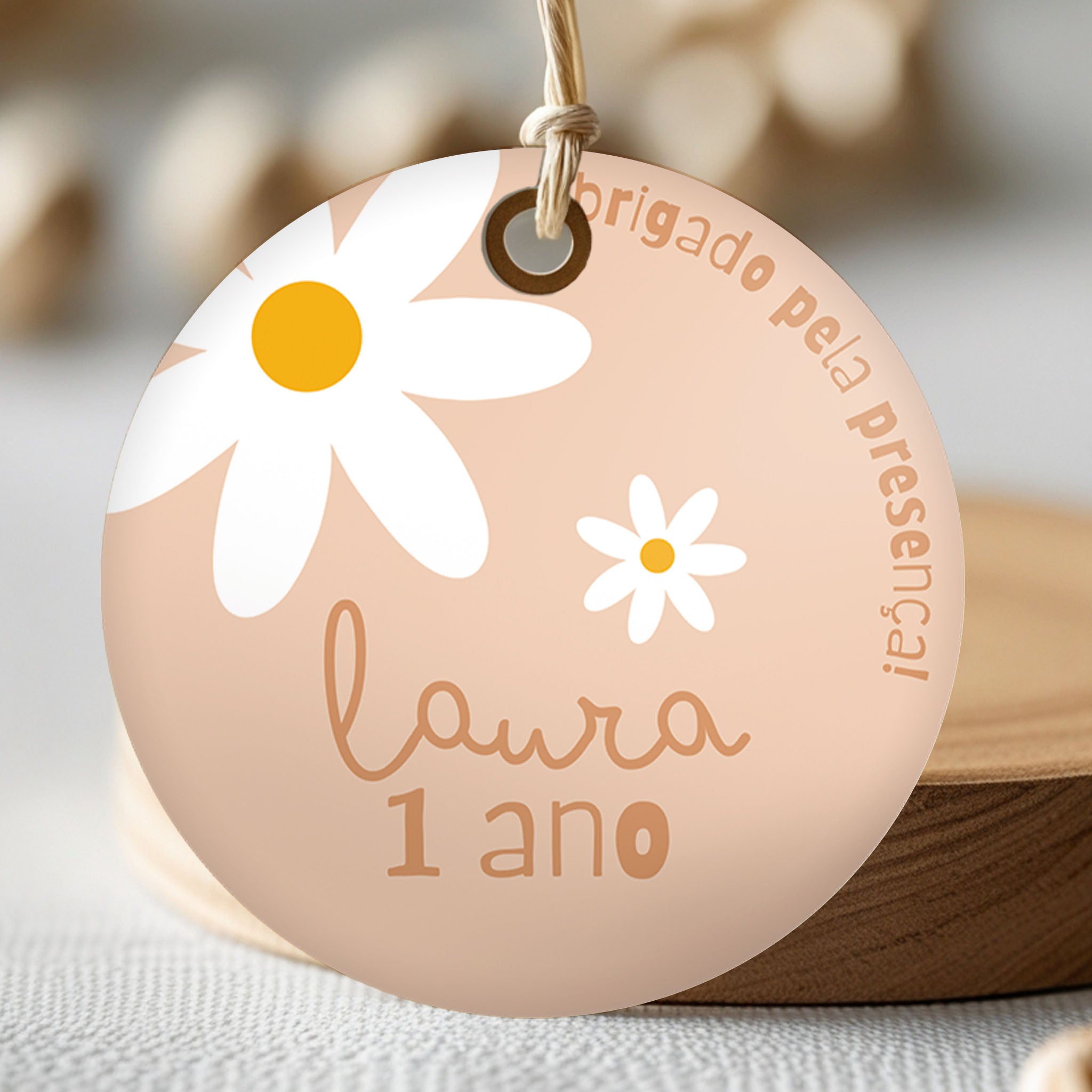Tag | Adesivo Aniversário Margarida