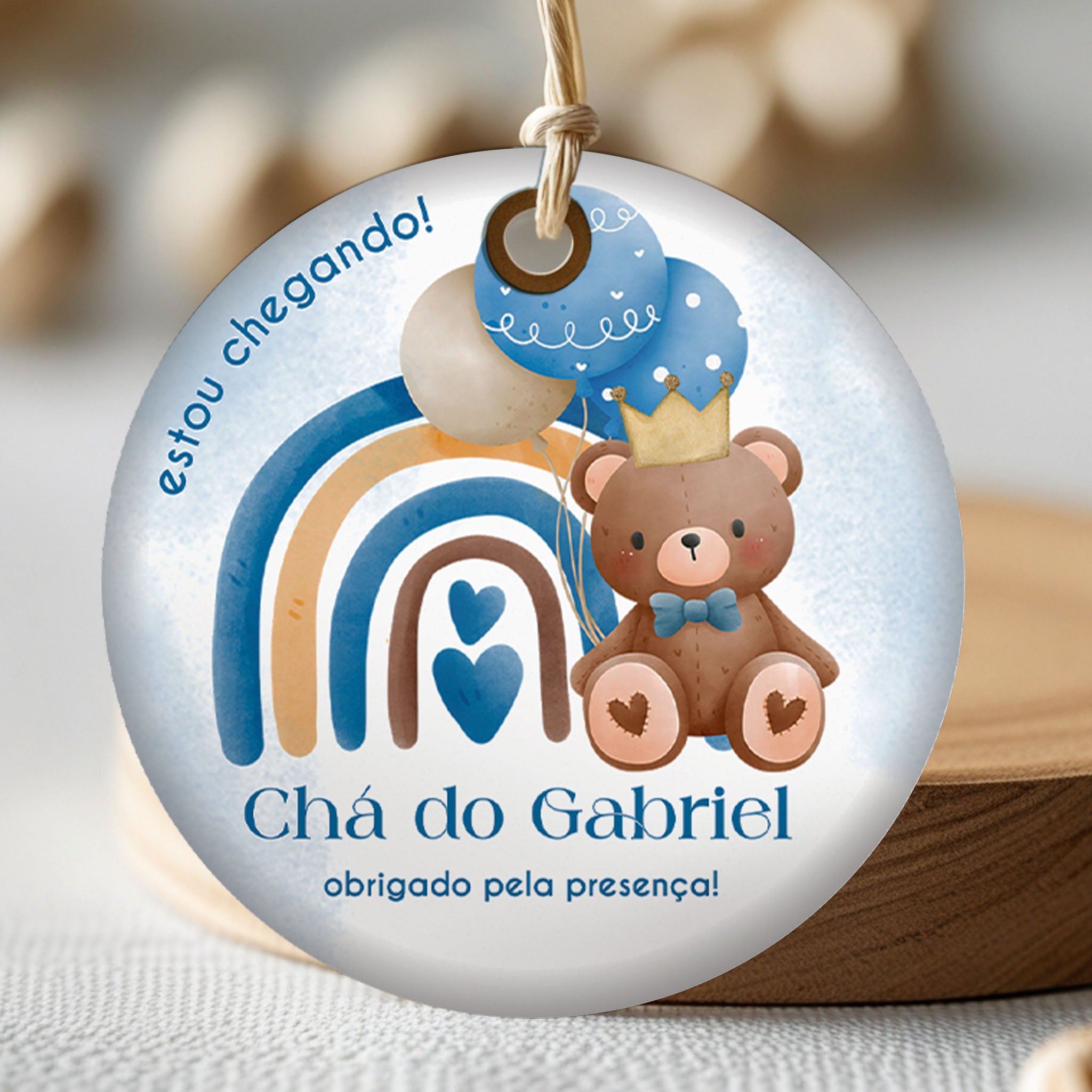 Tag | Adesivo Chá de Bebê Ursinho