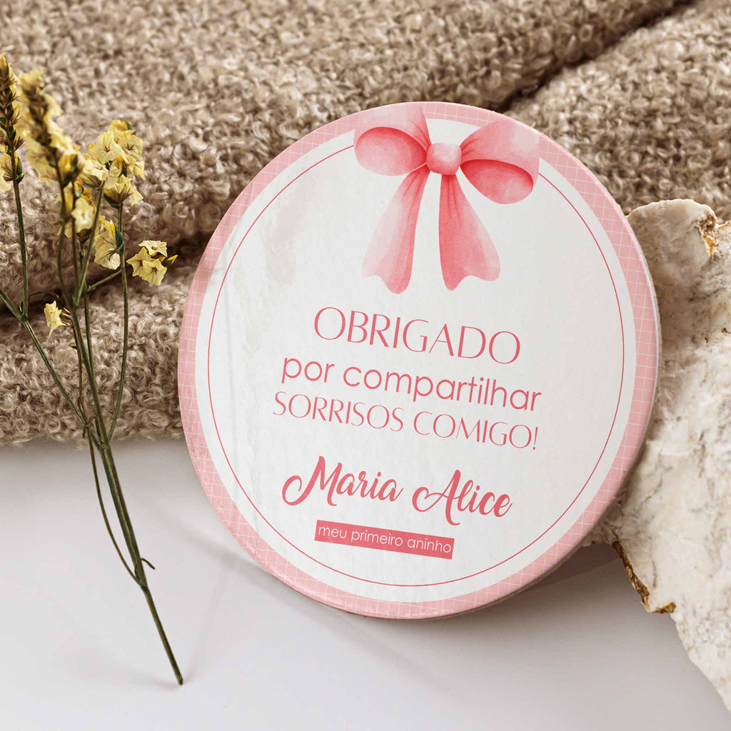 Tag Aniversário Laço