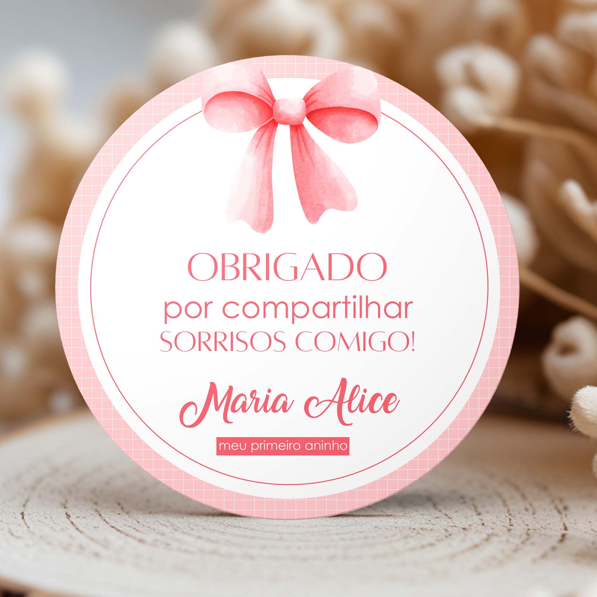 Tag Aniversário Laço