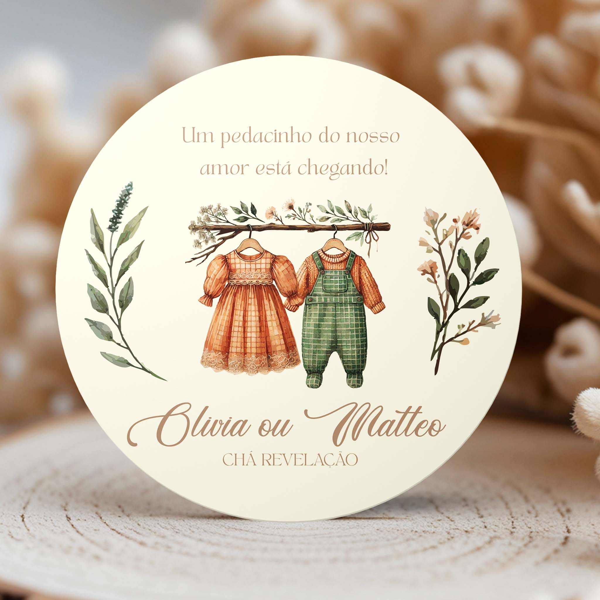 Tag Chá Revelação Roupinhas