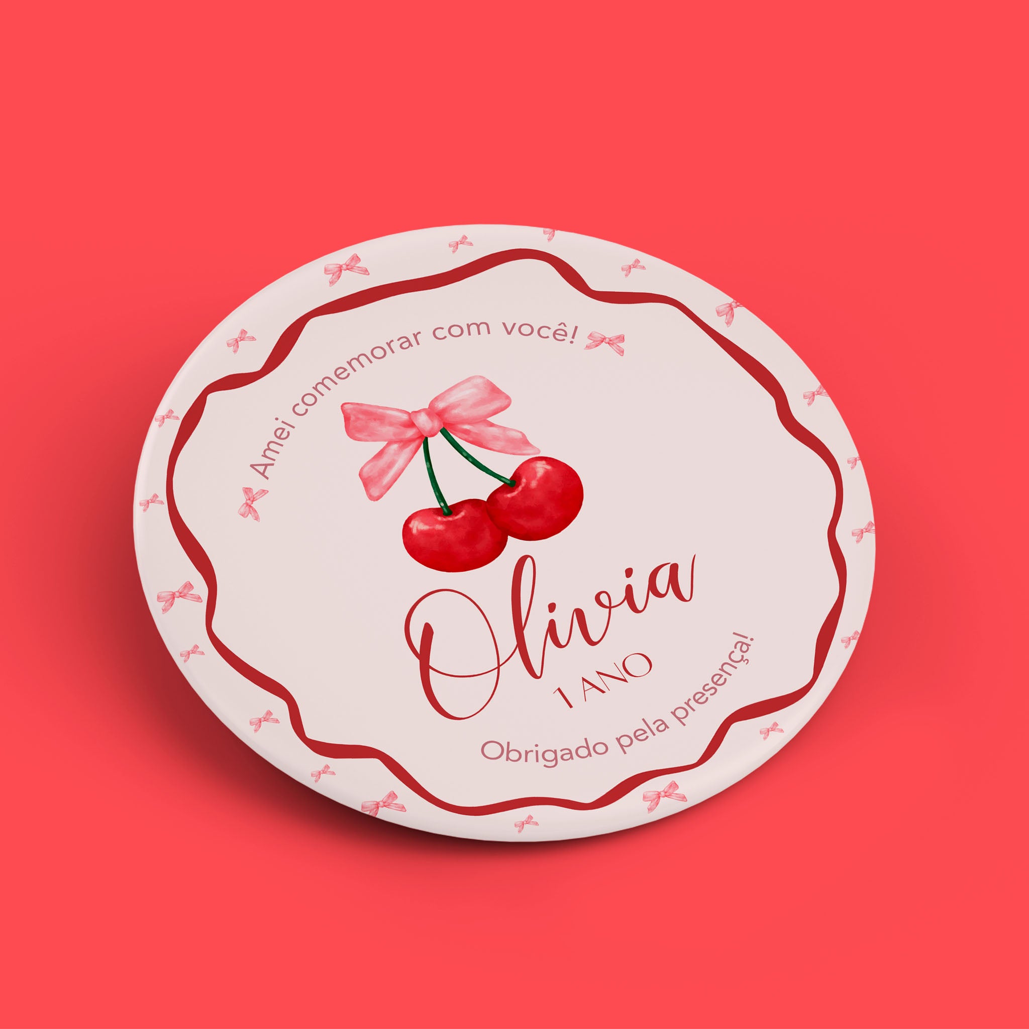 Tag Aniversário Cereja