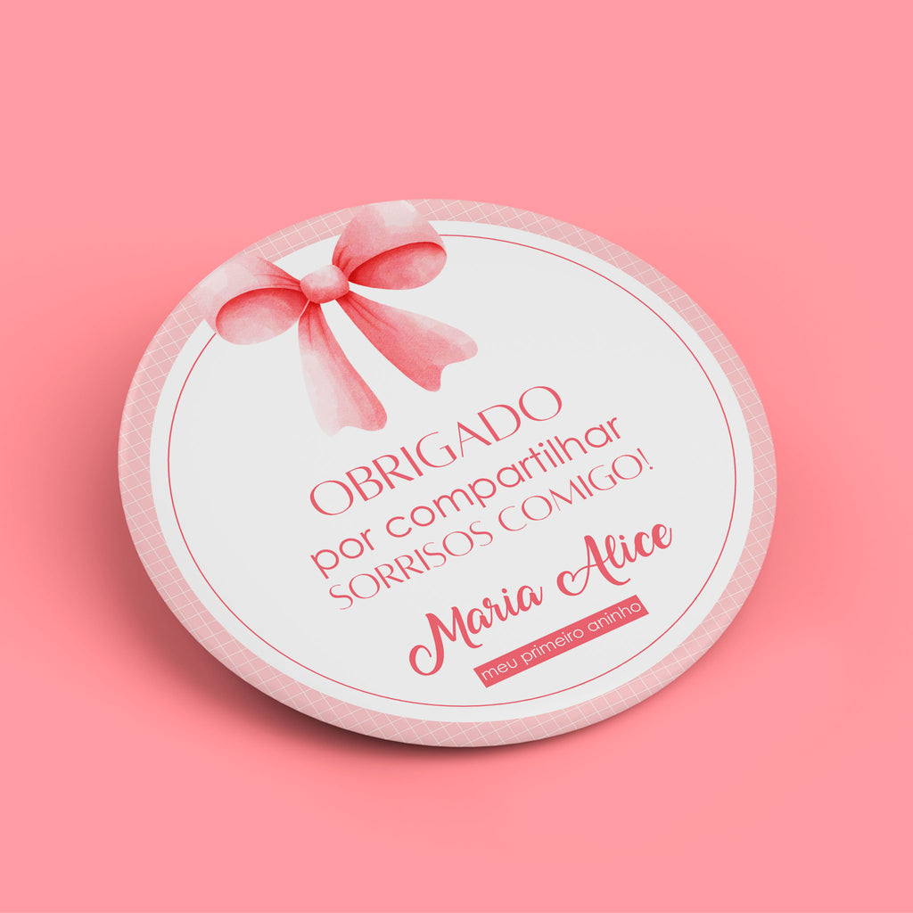 Tag Aniversário Laço