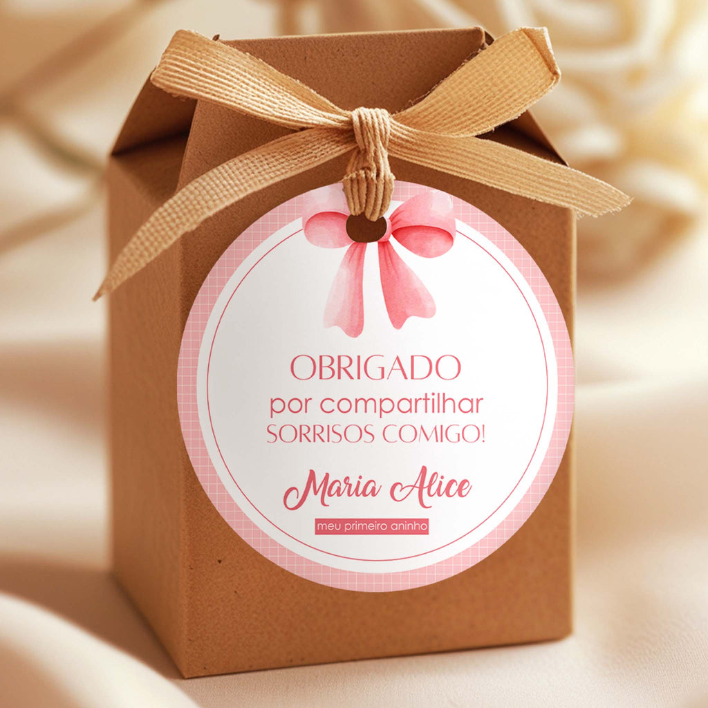Tag Aniversário Laço