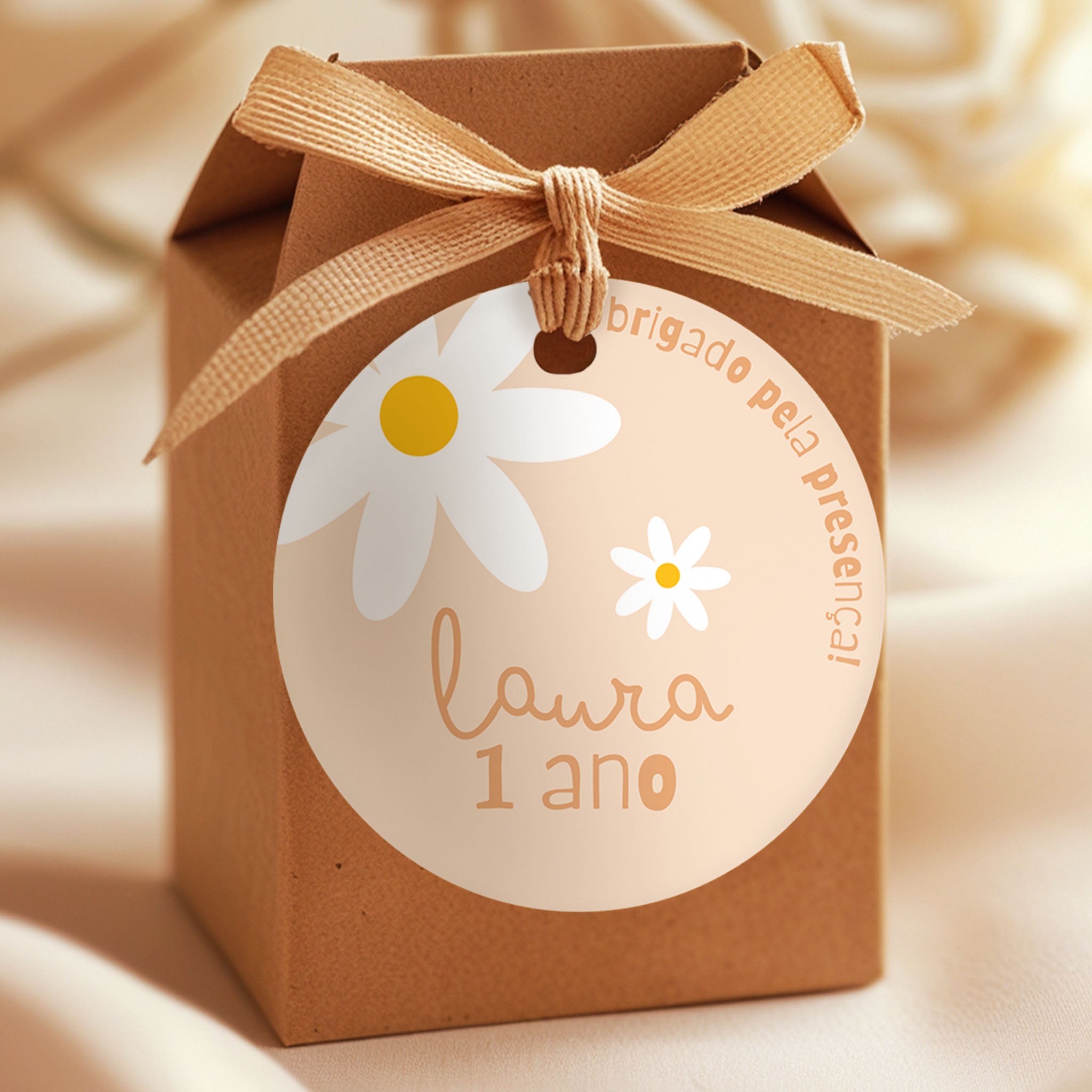 Tag | Adesivo Aniversário Margarida