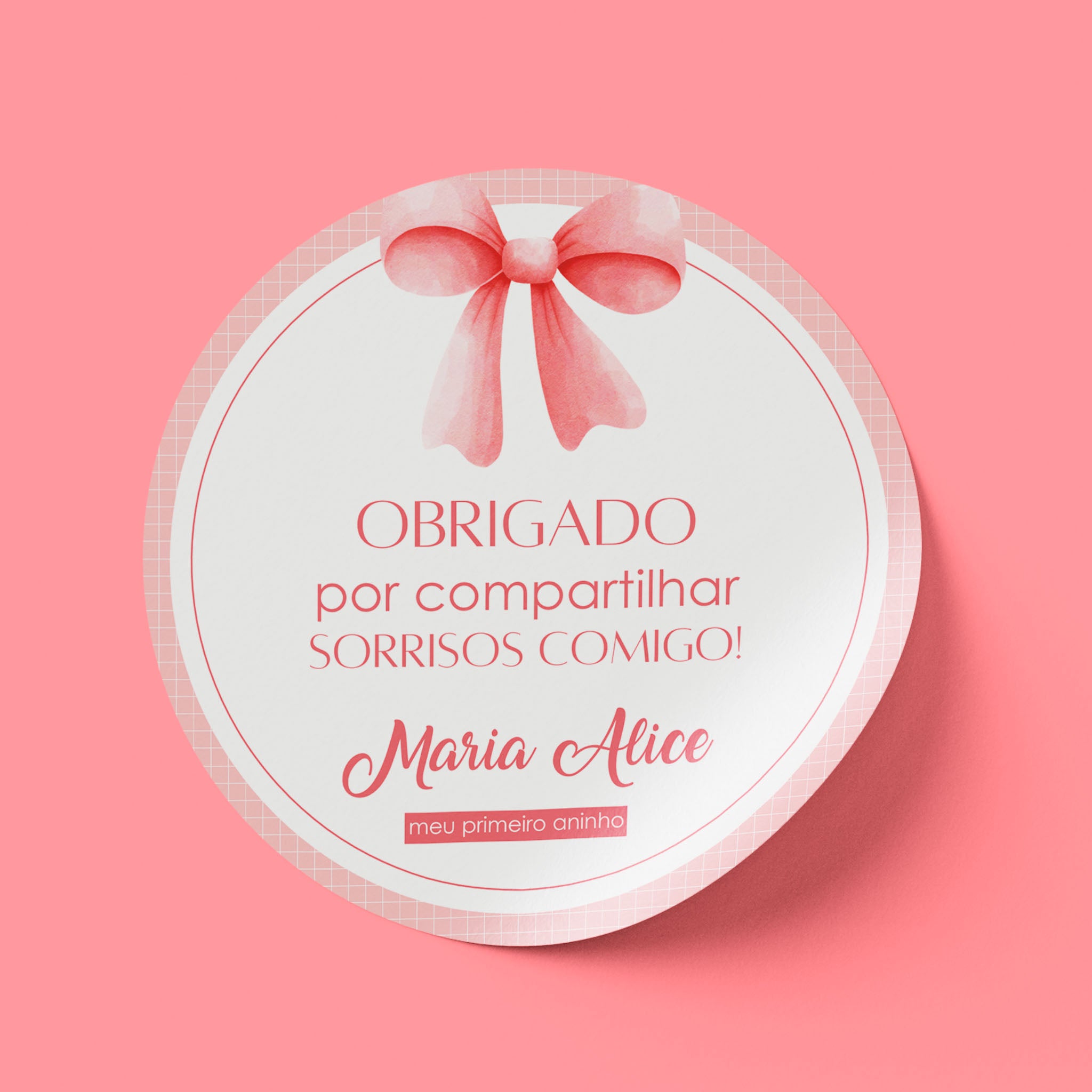 Tag Aniversário Laço