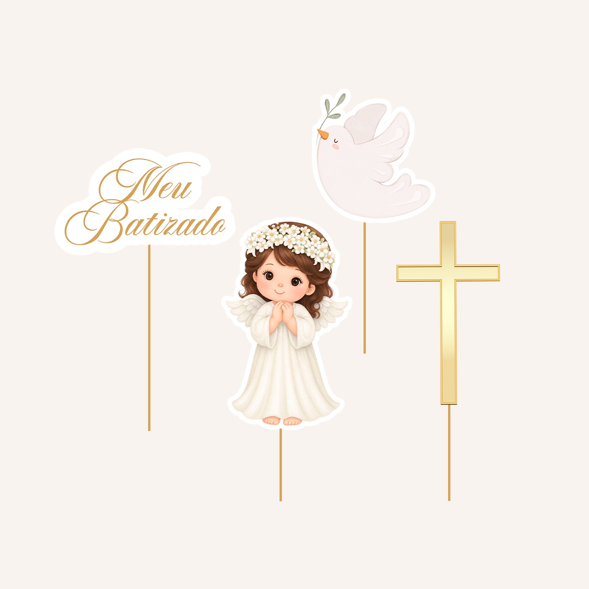 Topo de Bolo para Batizado